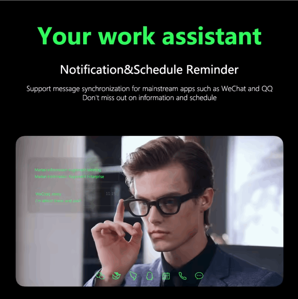INMO Go smart AR glasses, wireless AI assistant, call / translation / prompter / navigation / Bluetooth speaker