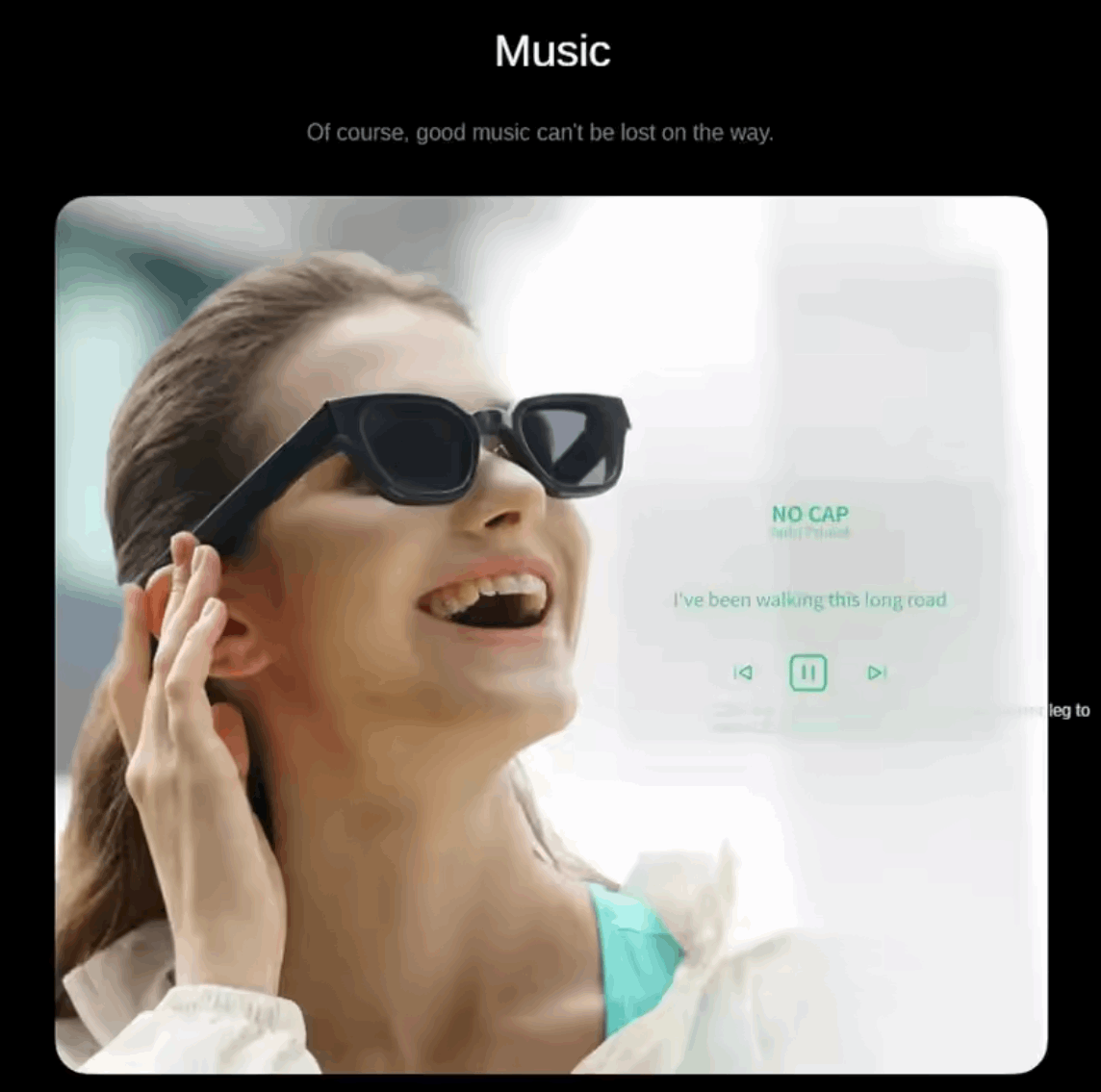 INMO Go smart AR glasses, wireless AI assistant, call / translation / prompter / navigation / Bluetooth speaker