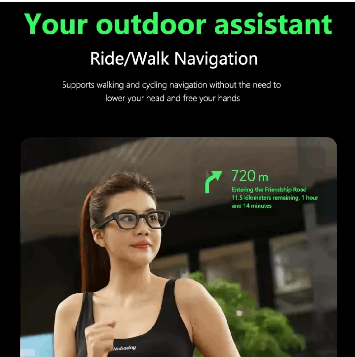 INMO Go smart AR glasses, wireless AI assistant, call / translation / prompter / navigation / Bluetooth speaker