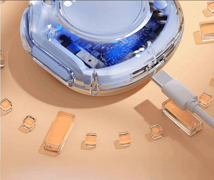 Transparent Bluetooth 5.3 Wireless Earbuds, Transparent Design, Noise Reduction, Bilateral Stereo, Long-lasting usage on a single charge