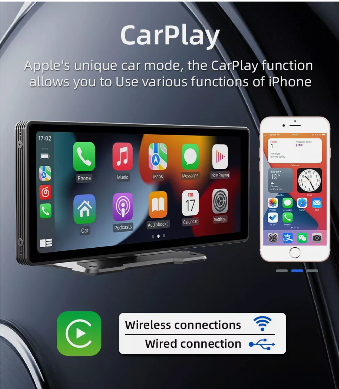 Universal 10.26” Car Radio Multimedia WIFI Player Wireless Carplay Apple Android