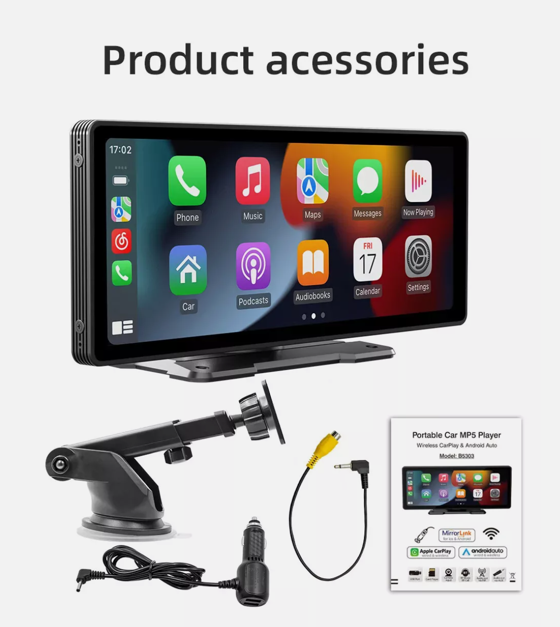 Universal 10.26” Car Radio Multimedia WIFI Player Wireless Carplay Apple Android