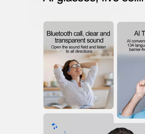 Smart Translator Glasses β Real-Time AI Voice & Text Translation, Multi-Language