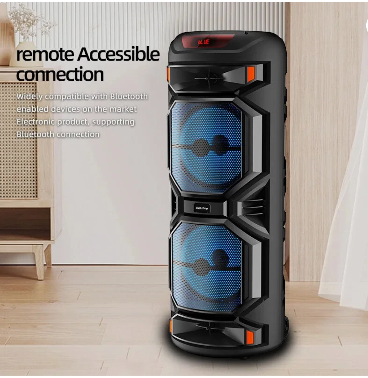 1200W Portable Bluetooth Speaker β 8β Dual Subwoofer, Outdoor Karaoke, Mic Included