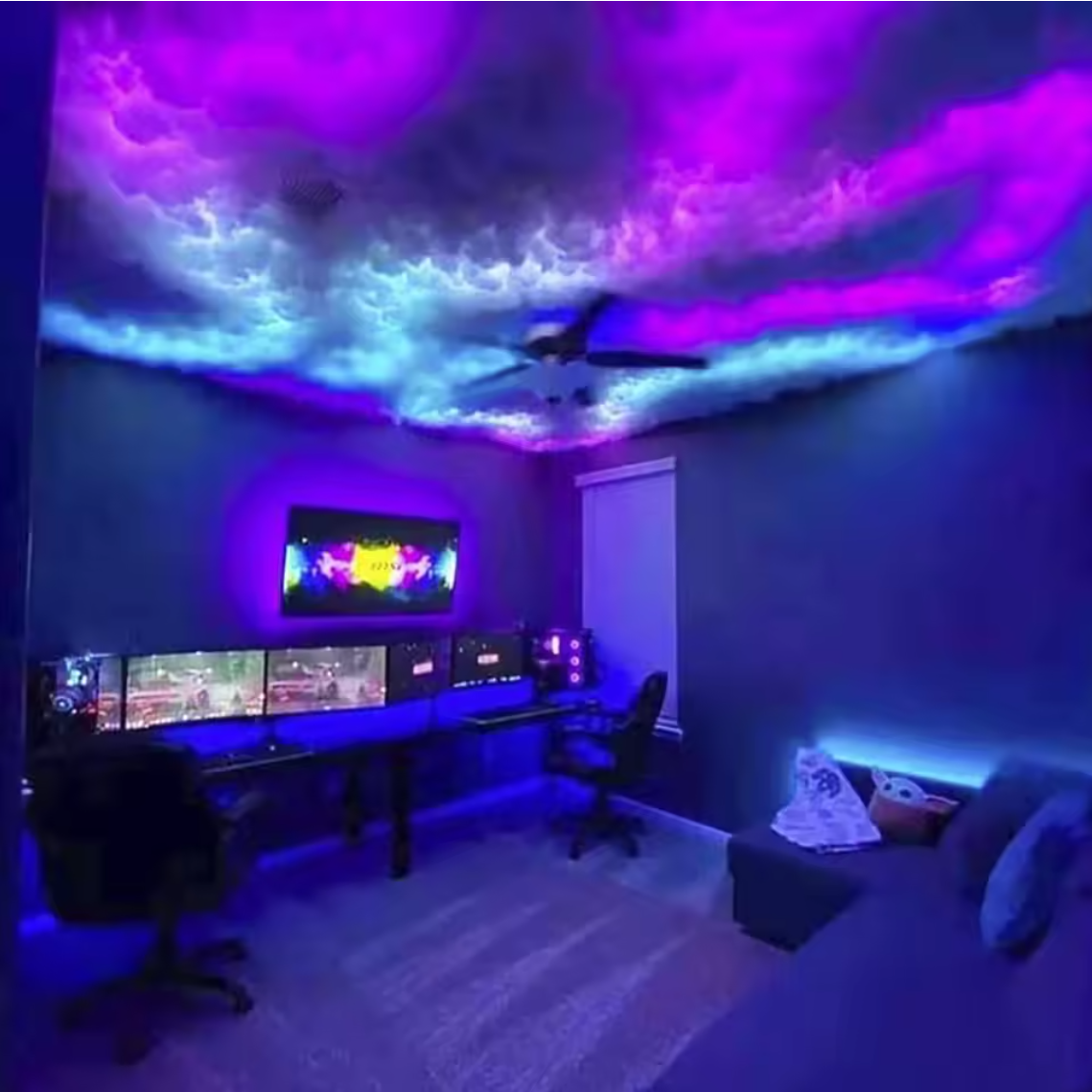 DIY Thunder Cloud RGB LED Cloud Ceiling Light Strip APP & Remote for Room Decor