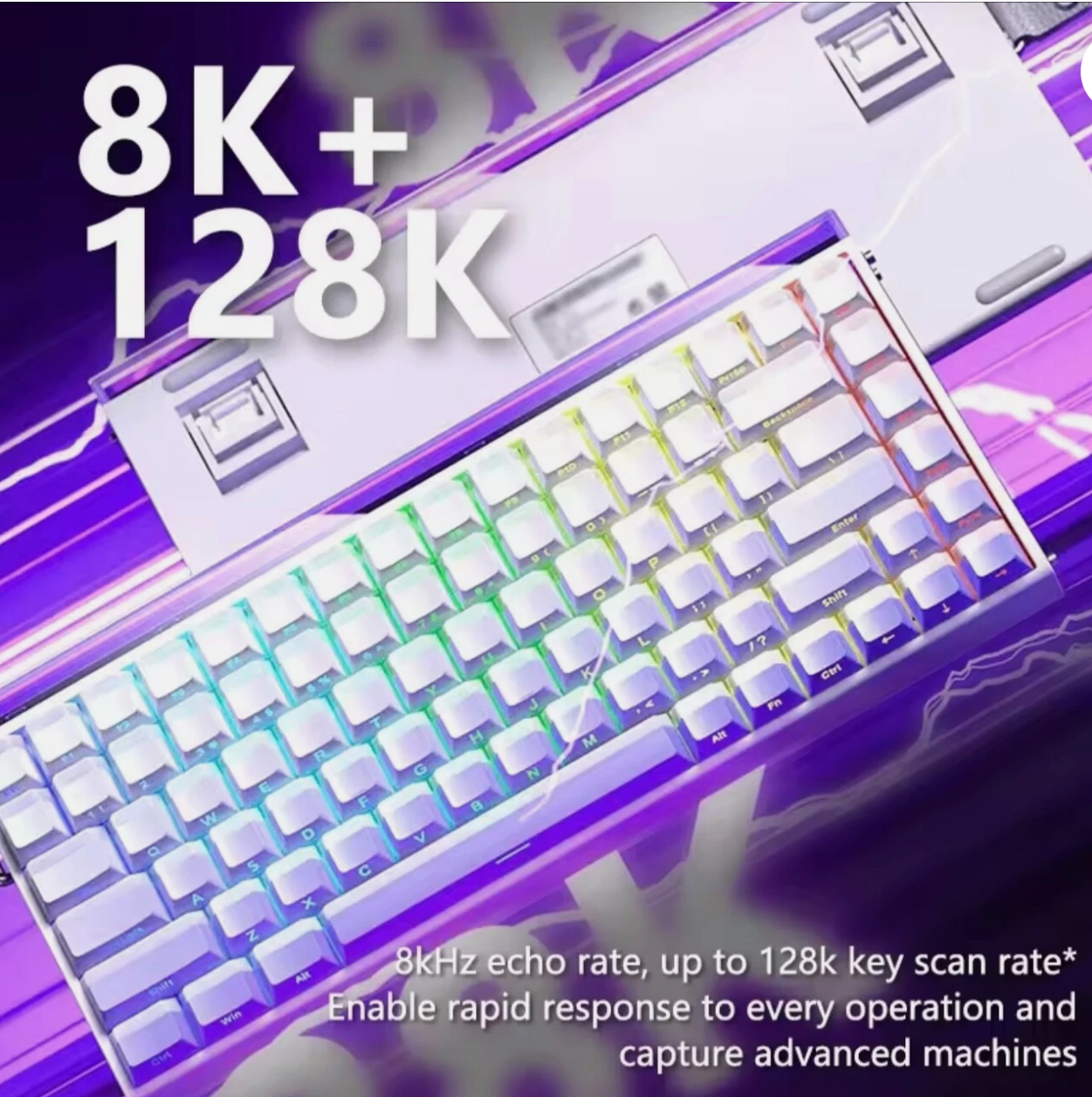 AULA HERO 84 HE Wired Gaming Keyboard Neon RGB 8KHz Magnetic Switch Mechanical