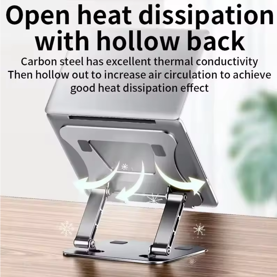 Tablet Stand Adjustable Aluminum Alloy Laptop Tablet up to 17 "Laptop Portable Folding Stand