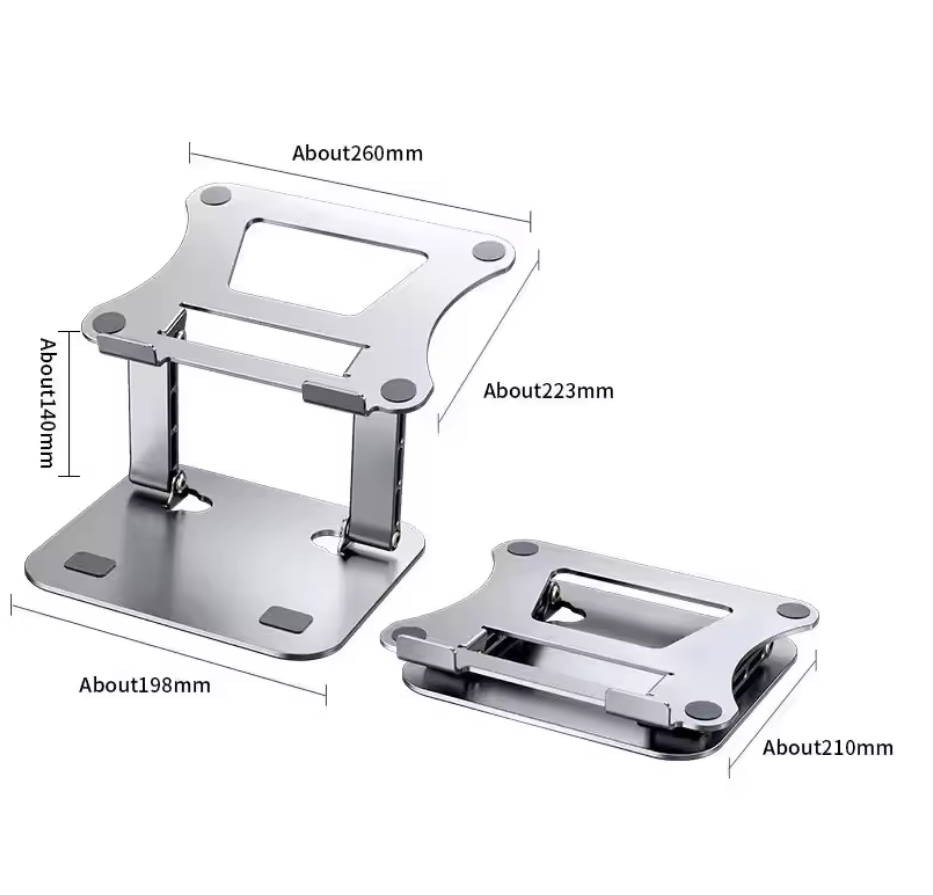 Tablet Stand Adjustable Aluminum Alloy Laptop Tablet up to 17 "Laptop Portable Folding Stand