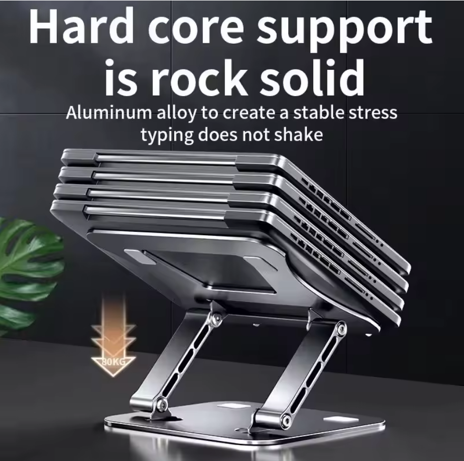 Tablet Stand Adjustable Aluminum Alloy Laptop Tablet up to 17 "Laptop Portable Folding Stand
