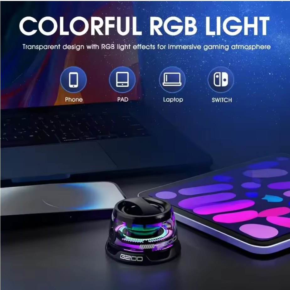 Magnetic Bluetooth Speaker Portable Mini Travel Stereo with RGB Color Light