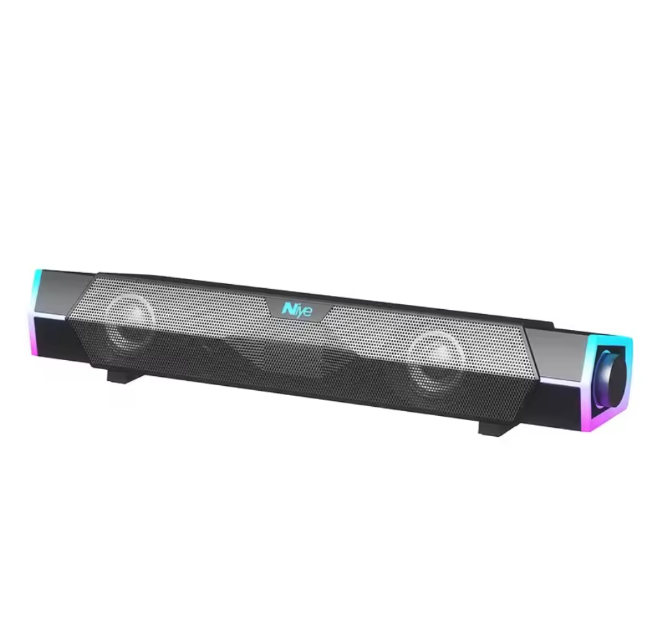 4D Computer Speakers Bluetooth 5.0 – Wired & Wireless Stereo Soundbar with Subwoofer, Loud Surround Sound, USB Speaker for Laptop, Notebook & PC