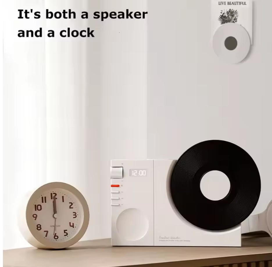 Mini Retro Bluetooth 5.3 Speaker β Wireless HiFi Music Box with Clock Display, AUX & TF Card Support