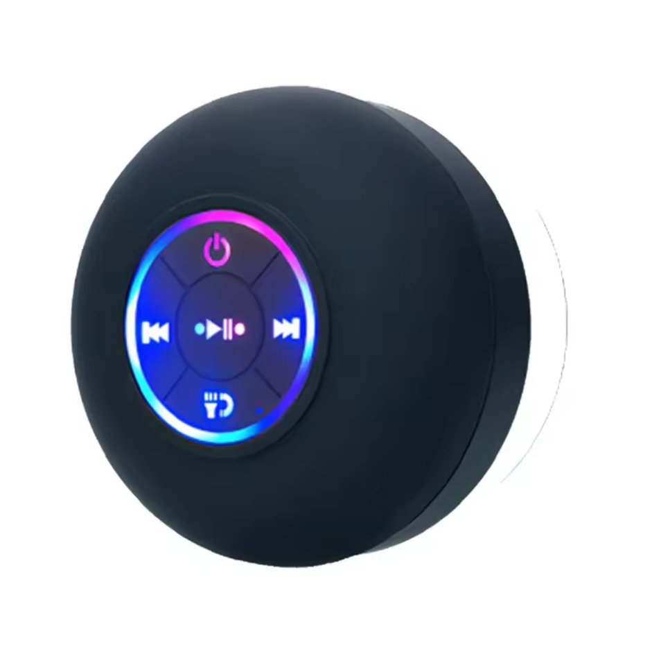 Mini Waterproof Bluetooth Speaker with Suction Cup – Portable Subwoofer, Hands-Free Loudspeaker for Bathroom, Pool, Beach & Car Music