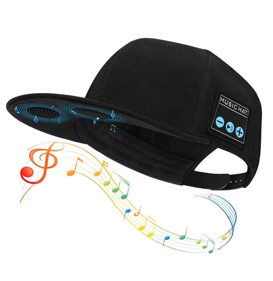 Wireless Bluetooth Music Hat – Baseball Cap with Built-in Headphones, Microphone & Volume Control