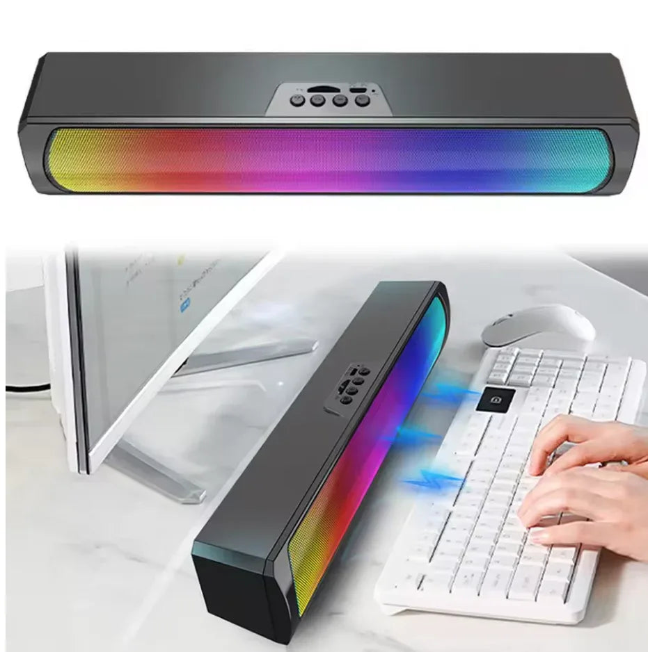 RGB Bluetooth Computer Speaker - Immersive Audio, Powerful Bass, and Noise Reduction for Windows, Android, and Apple Devices - ZeeTec Store