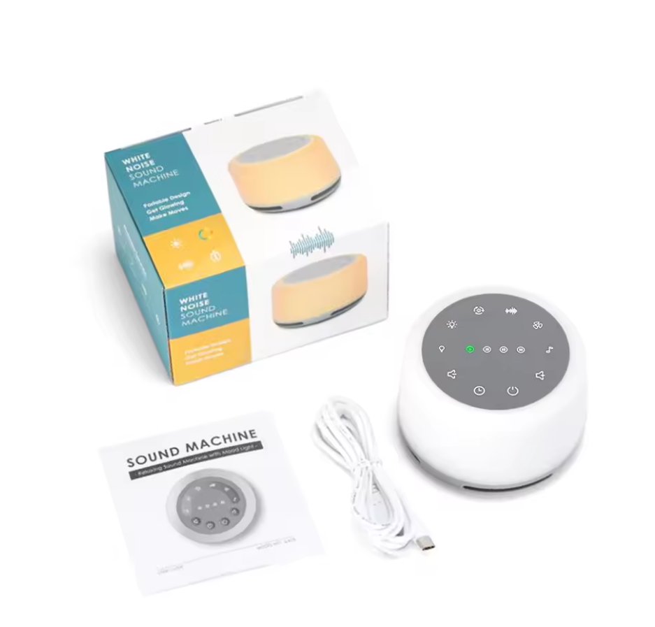 Portable White Noise Sleep Machine – 18 Soothing Sounds, Timer 15/30/60min