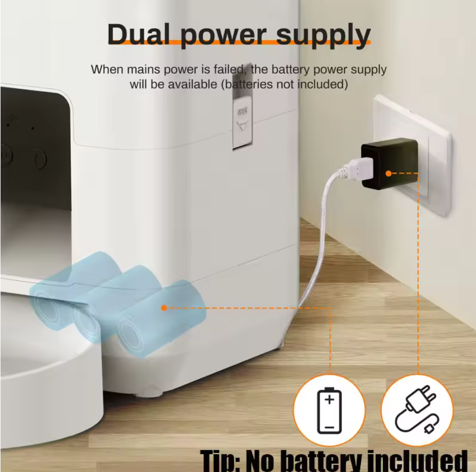 2L Automatic Pet Feeder WiFi Smart Cat & Dog Food Dispenser | Slow Feeding, Timed & Portion Control