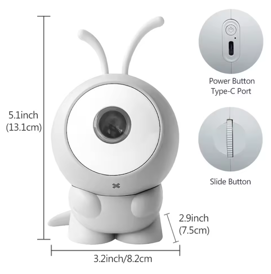 Rechargeable Galaxy Projector Lamp 6-in-1 | LED Starry Sky, Planetarium & Rotating Constellation Night Light Decor