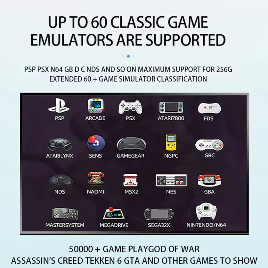 G36 Pro Retro Video Game Console | 120,000+ Games | PS1/GBA/MD/CPS Support with Gamepad | Super Console Gift for Kids & Families