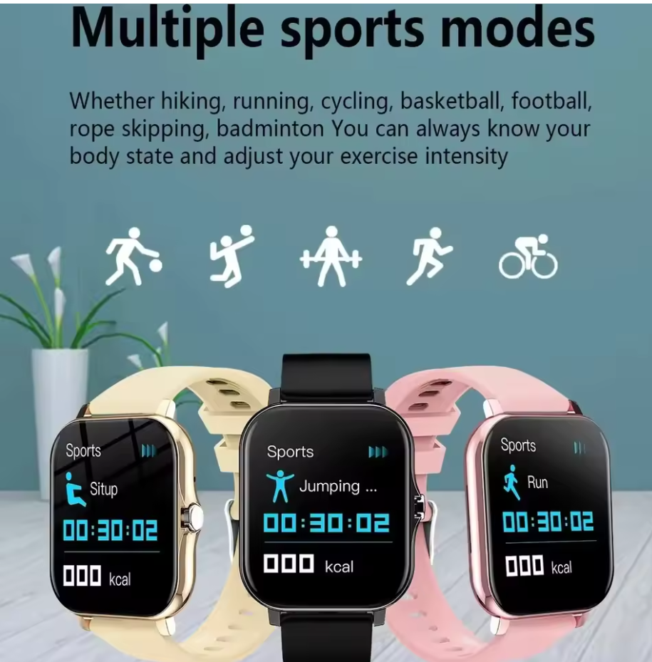Smart Watch for Women & Men ⌚ Waterproof Fitness Tracker with Heart Rate Monitor, Sport Modes & Notifications – Compatible with Android & iOS