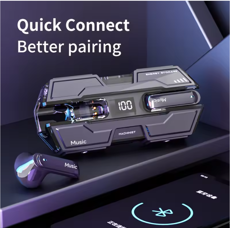 🎧 Wireless Bluetooth TWS Earphones – Touch Control Sports Stereo Gaming Headset with Microphone