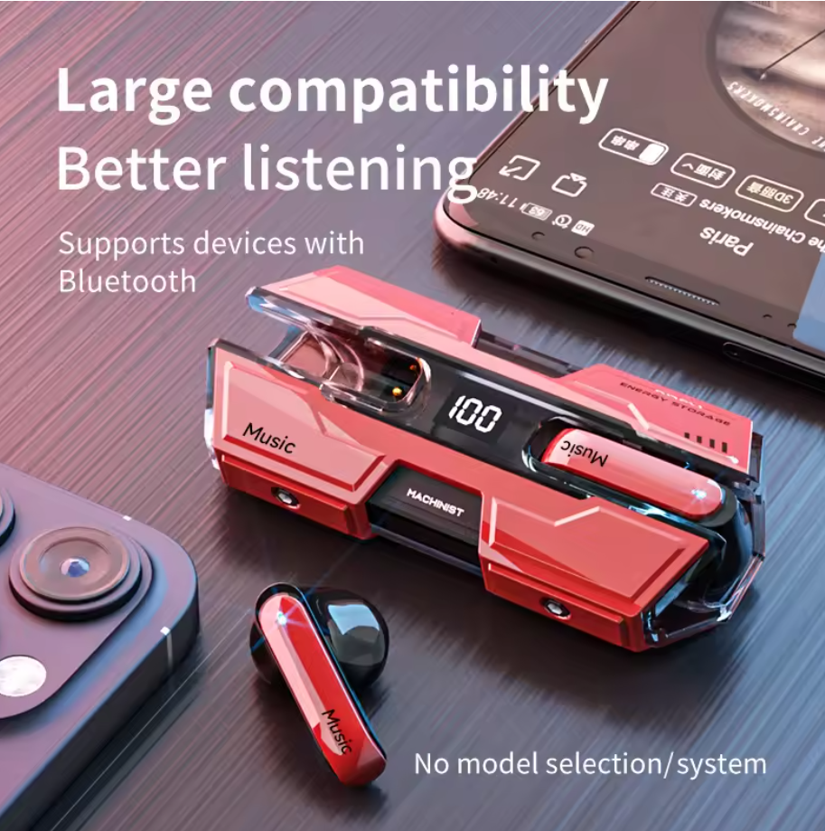 🎧 Wireless Bluetooth TWS Earphones – Touch Control Sports Stereo Gaming Headset with Microphone