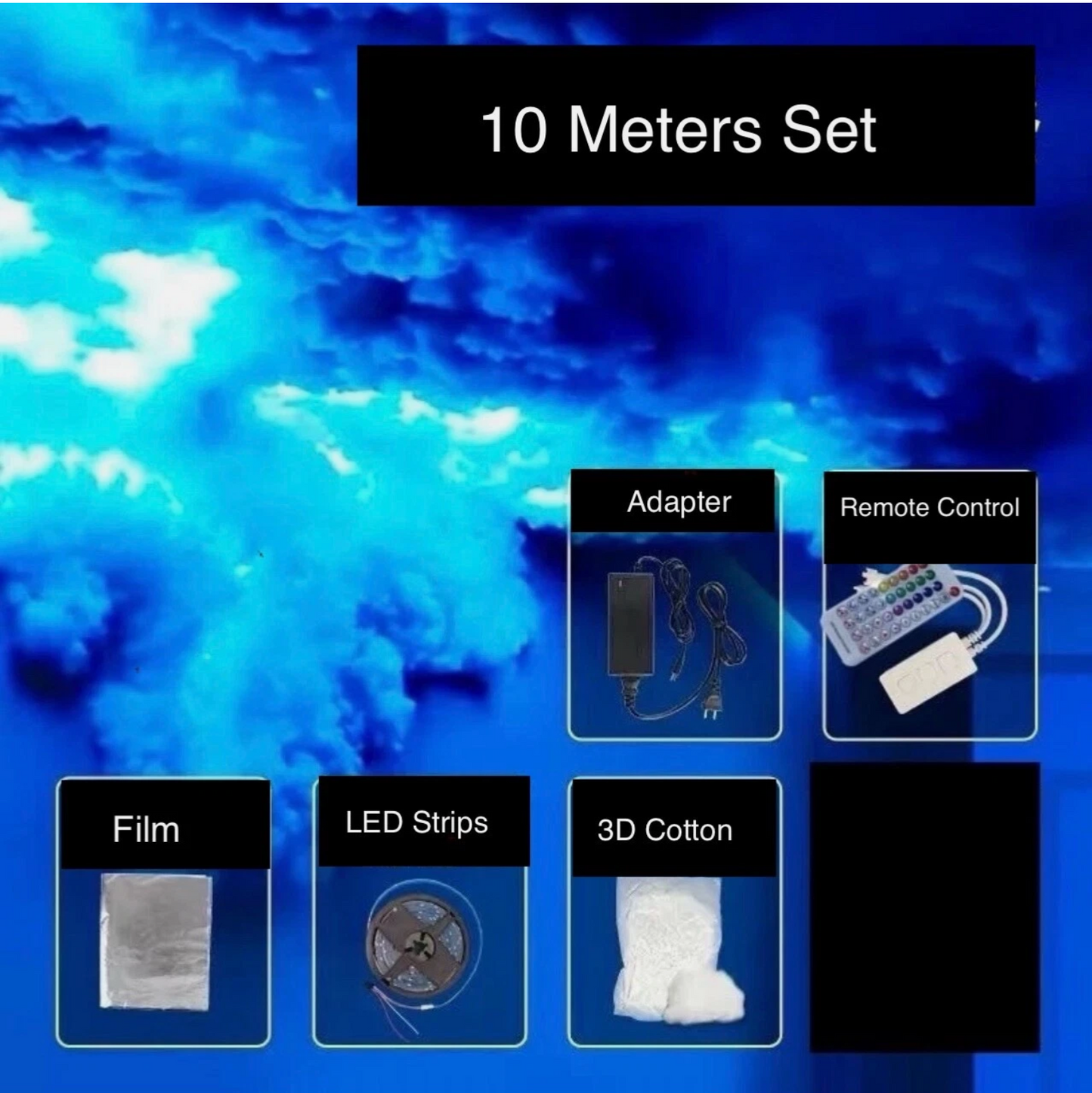 DIY Thunder Cloud RGB LED Cloud Ceiling Light Strip APP & Remote for Room Decor