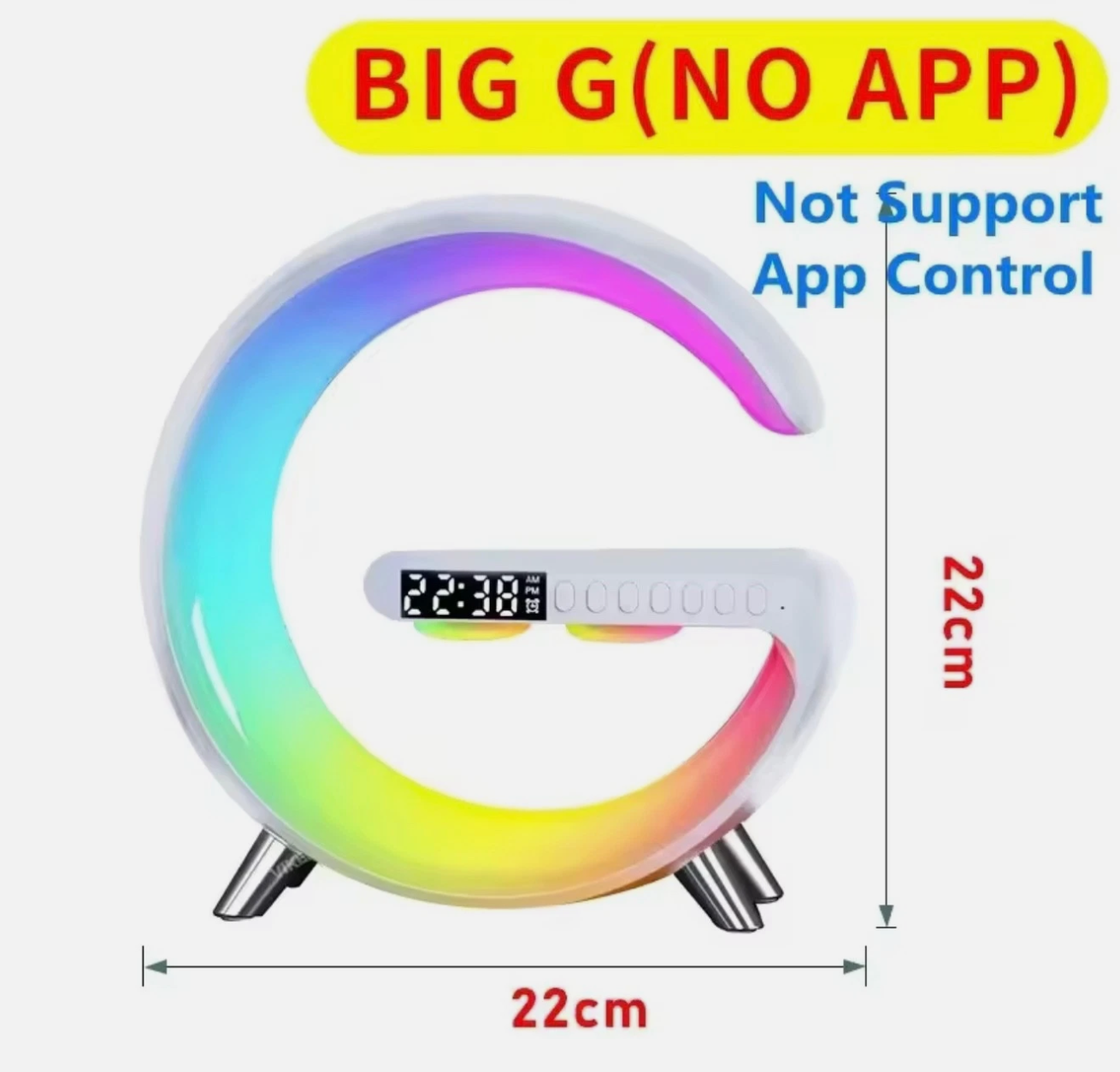 LED Wake Up Light RGB Night Lamp Bluetooth Speaker Wireless Charger 15W Desk