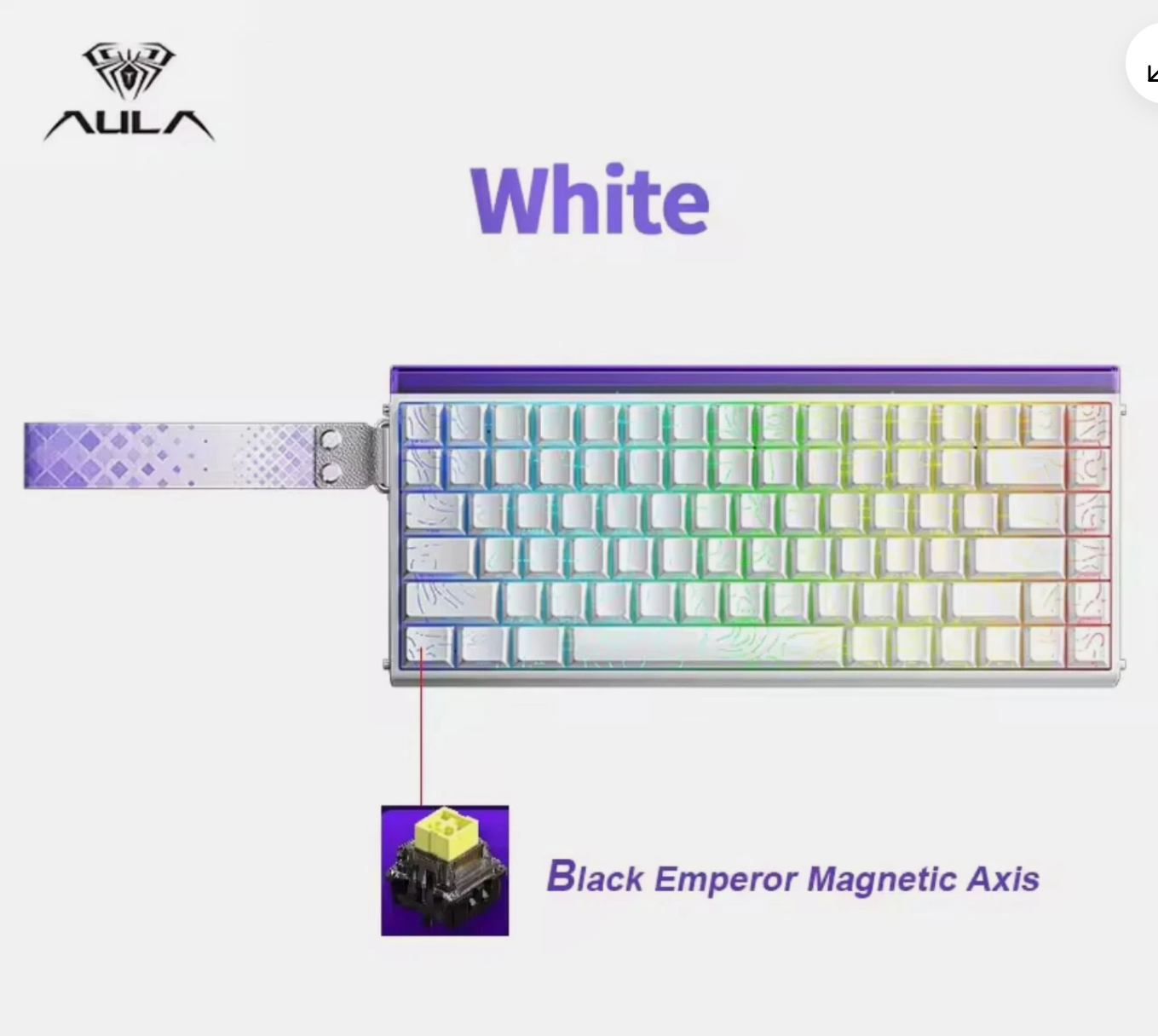 AULA HERO 84 HE Wired Gaming Keyboard Neon RGB 8KHz Magnetic Switch Mechanical