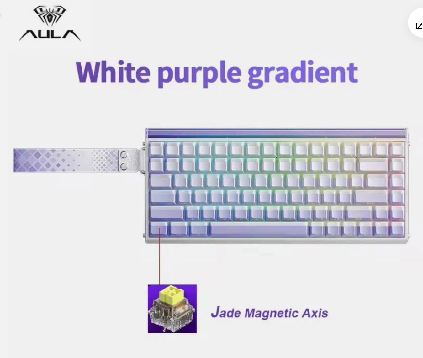 AULA HERO 84 HE Wired Gaming Keyboard Neon RGB 8KHz Magnetic Switch Mechanical