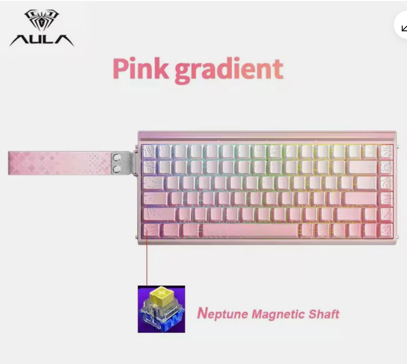 AULA HERO 84 HE Wired Gaming Keyboard Neon RGB 8KHz Magnetic Switch Mechanical