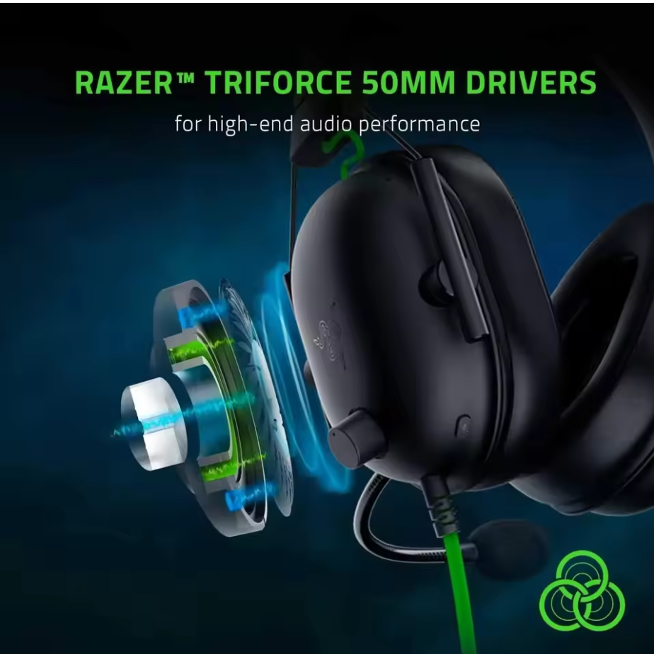 Razer BlackShark V2 X Wired Gaming Headset 7.1 Surround Noise Cancel Mic