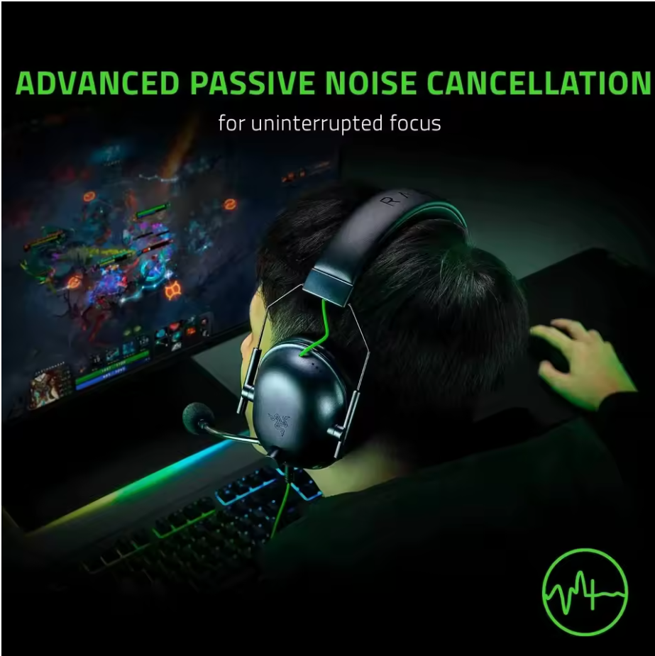 Razer BlackShark V2 X Wired Gaming Headset 7.1 Surround Noise Cancel Mic