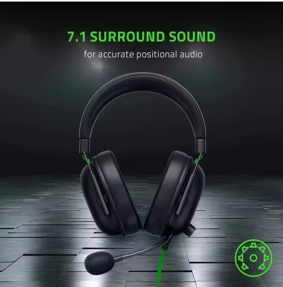 Razer BlackShark V2 X Wired Gaming Headset 7.1 Surround Noise Cancel Mic
