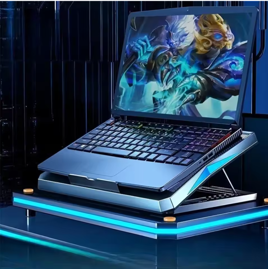 LAPTOP COOLING PAD STAND with Six FANS ADJUSTABLE SILENT for Laptop Below 17"