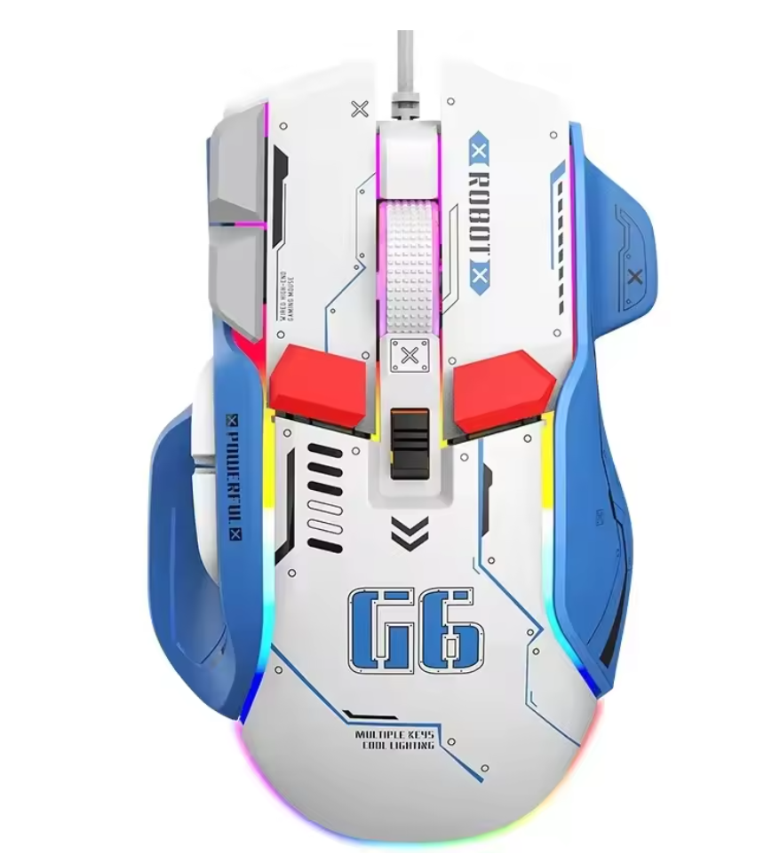Attack Shark G6 Tri-Mode Wireless Wired Gaming Mouse RGB 4000DPI Silent for PC M