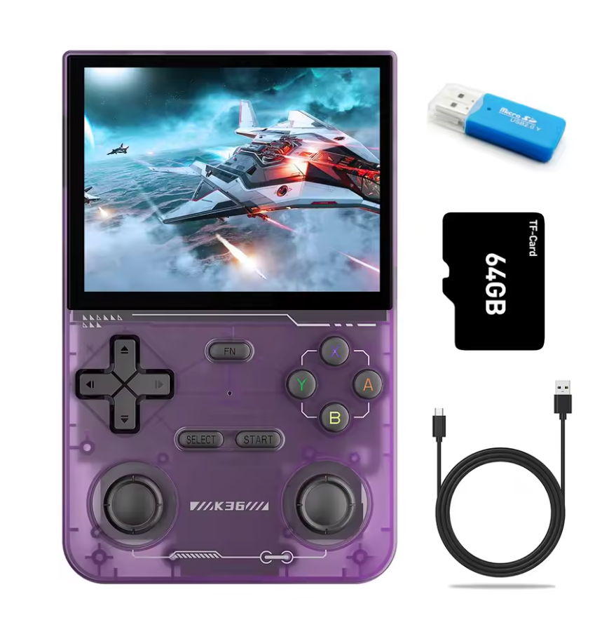 3.5” Handheld Game Console 64GB IPS Screen Retro Games Built-In Portable