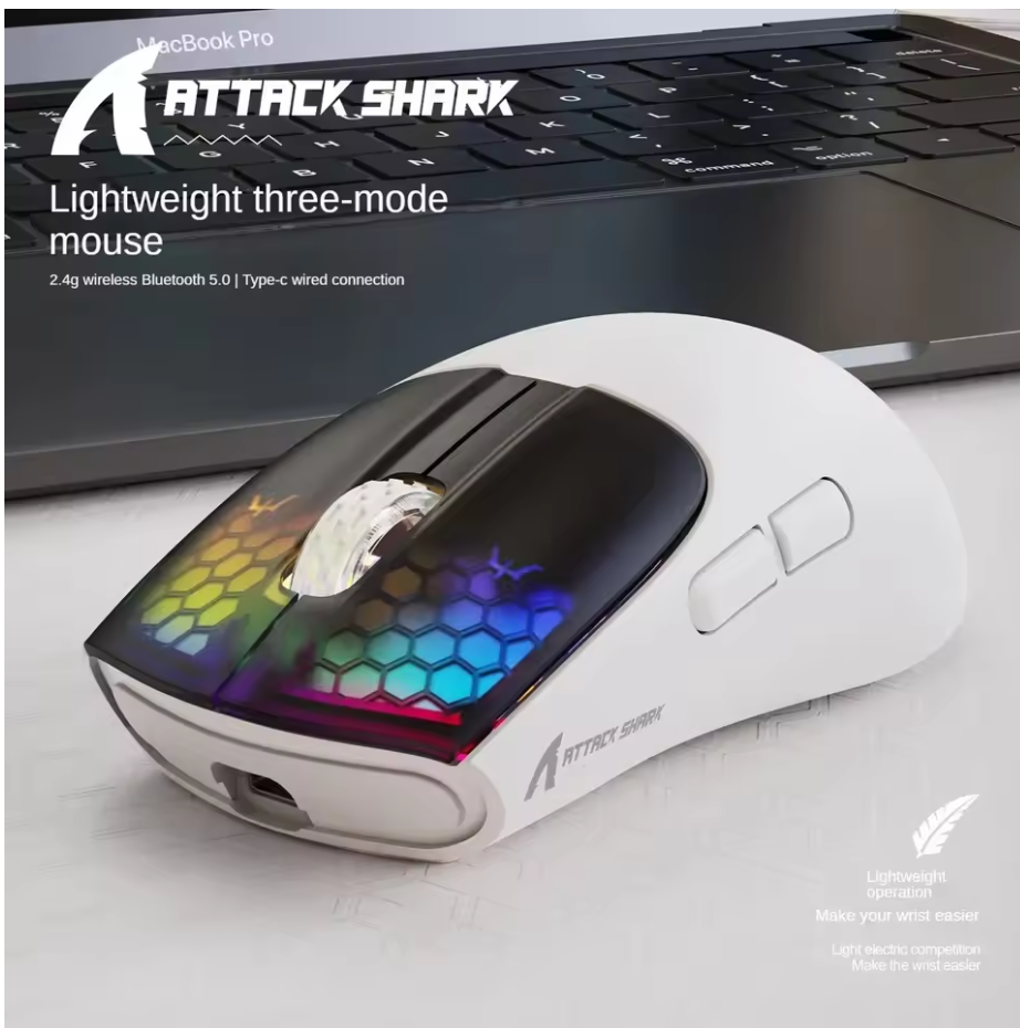 Attack Shark X5 Wireless/Wired Gaming Mouse | Ultra Lightweight, Dual Mode