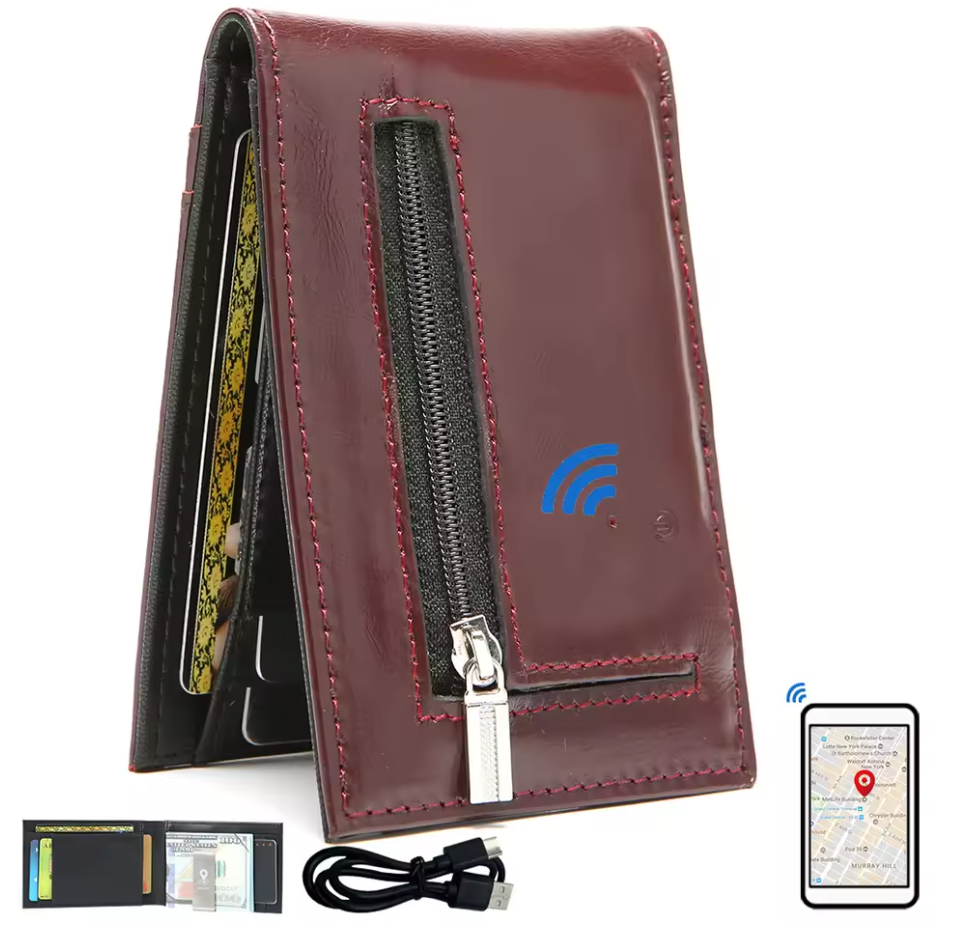 Bluetooth Smart Wallet Finds Phone & Vice Versa | GPS |Anti-Lost, Camera Control