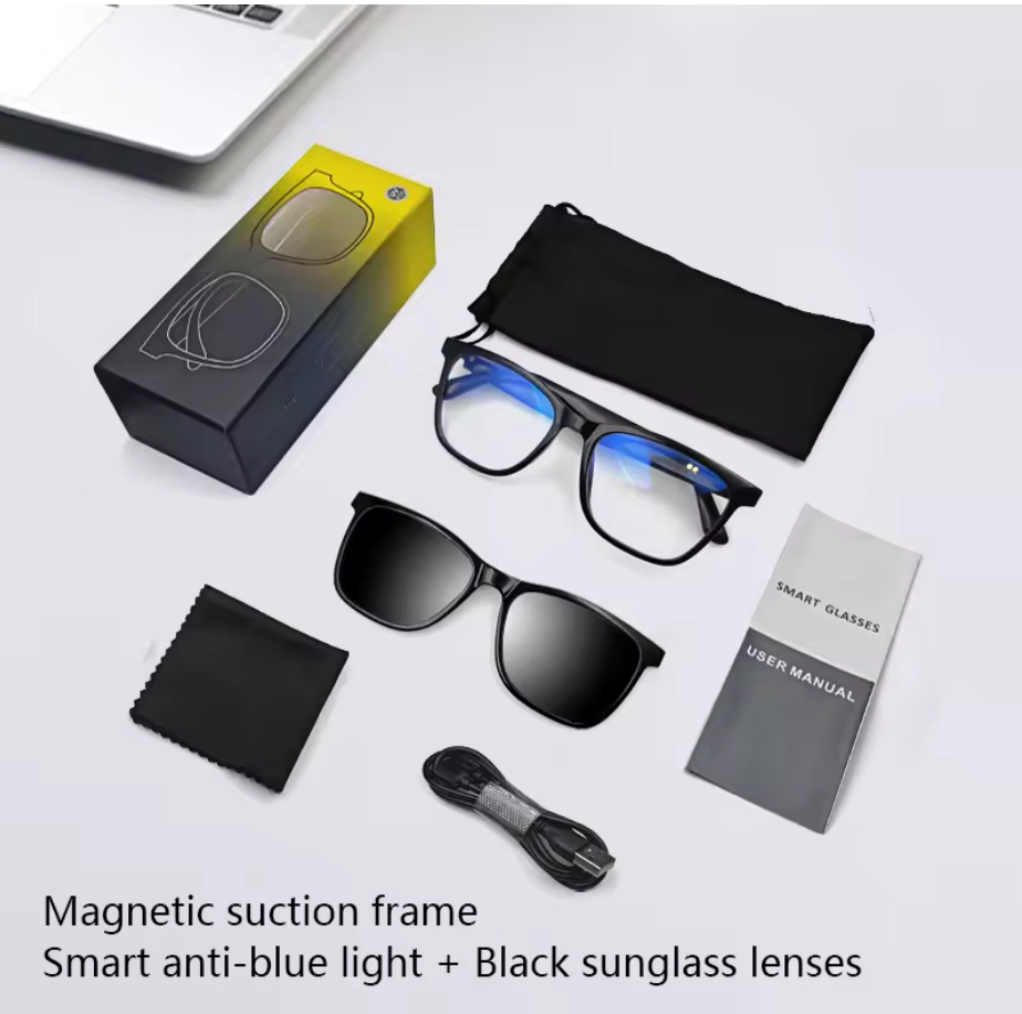 Bluetooth Smart Sunglasses Music Call UV400 Polarized Lens 2-in-1 Glasses