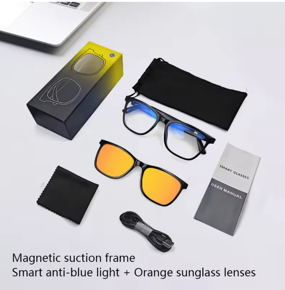 Bluetooth Smart Sunglasses Music Call UV400 Polarized Lens 2-in-1 Glasses