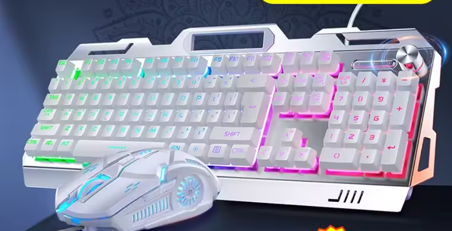RGB Gaming Keyboard Mouse Headset Combo β Wired 3-in-1 USB Set, Backlit, Metal D