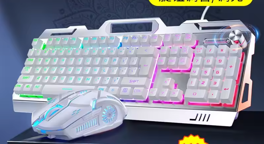 RGB Gaming Keyboard Mouse Headset Combo β Wired 3-in-1 USB Set, Backlit, Metal D