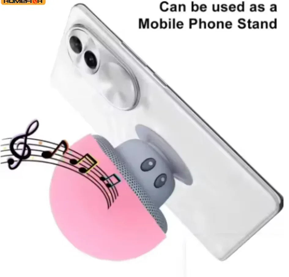 High-Quality Mushroom Wireless Bluetooth Speaker with Crystal-Clear Audio and Suction Cup Design for Easy Attachment - ZeeTec Store