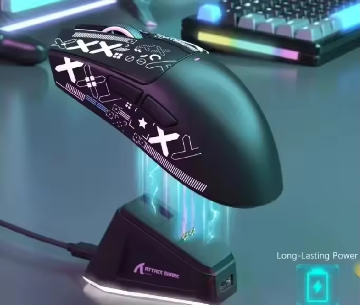 Attack Shark X11 Pixart Wireless Gaming Mouse RGB + Dock | Tri-Mode Charge