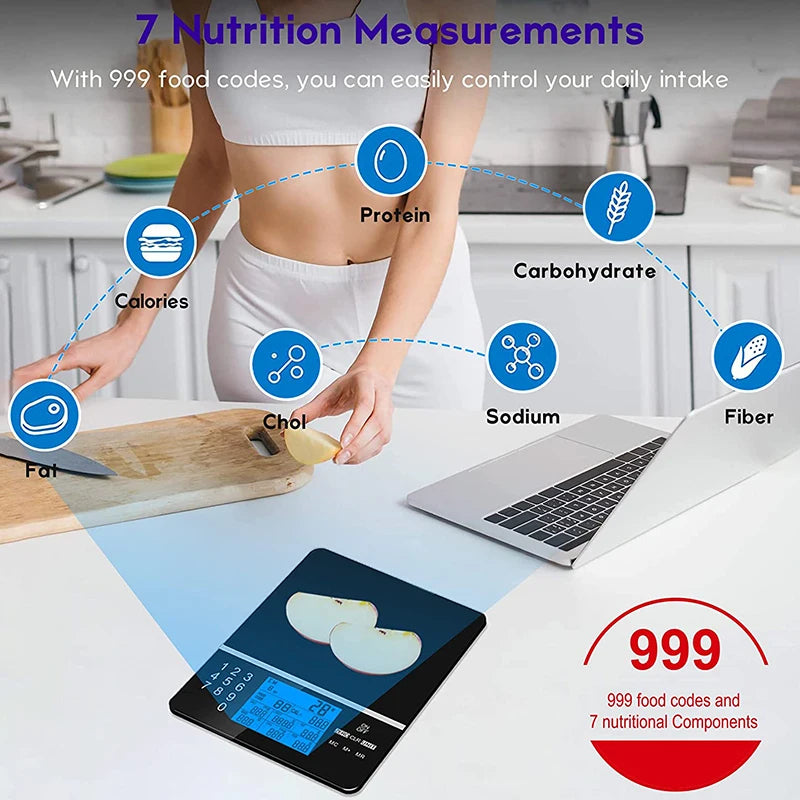 SMART FOOD SCALE CALORIES CONTROL with WEIGHT LOSS NUTRITIONAL CALCULATOR