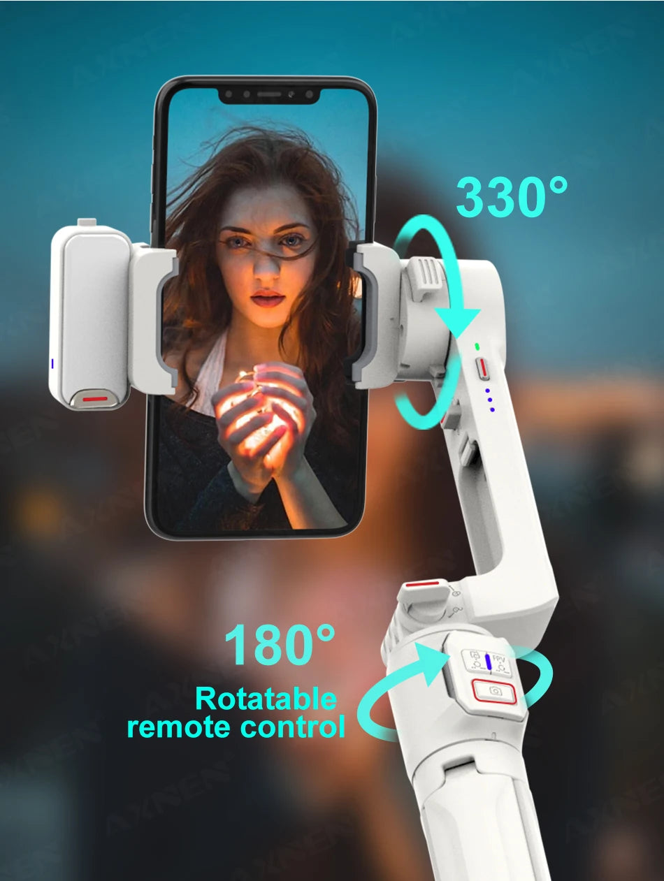 GIMBAL STABILIZER for SMART Phone MOBILE TRIPOD SELFIE STICK LIGHT EXTENSION