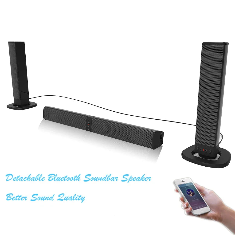 Foldable Split Bluetooth speaker Home Theater 3D Stereo surround Soundbar