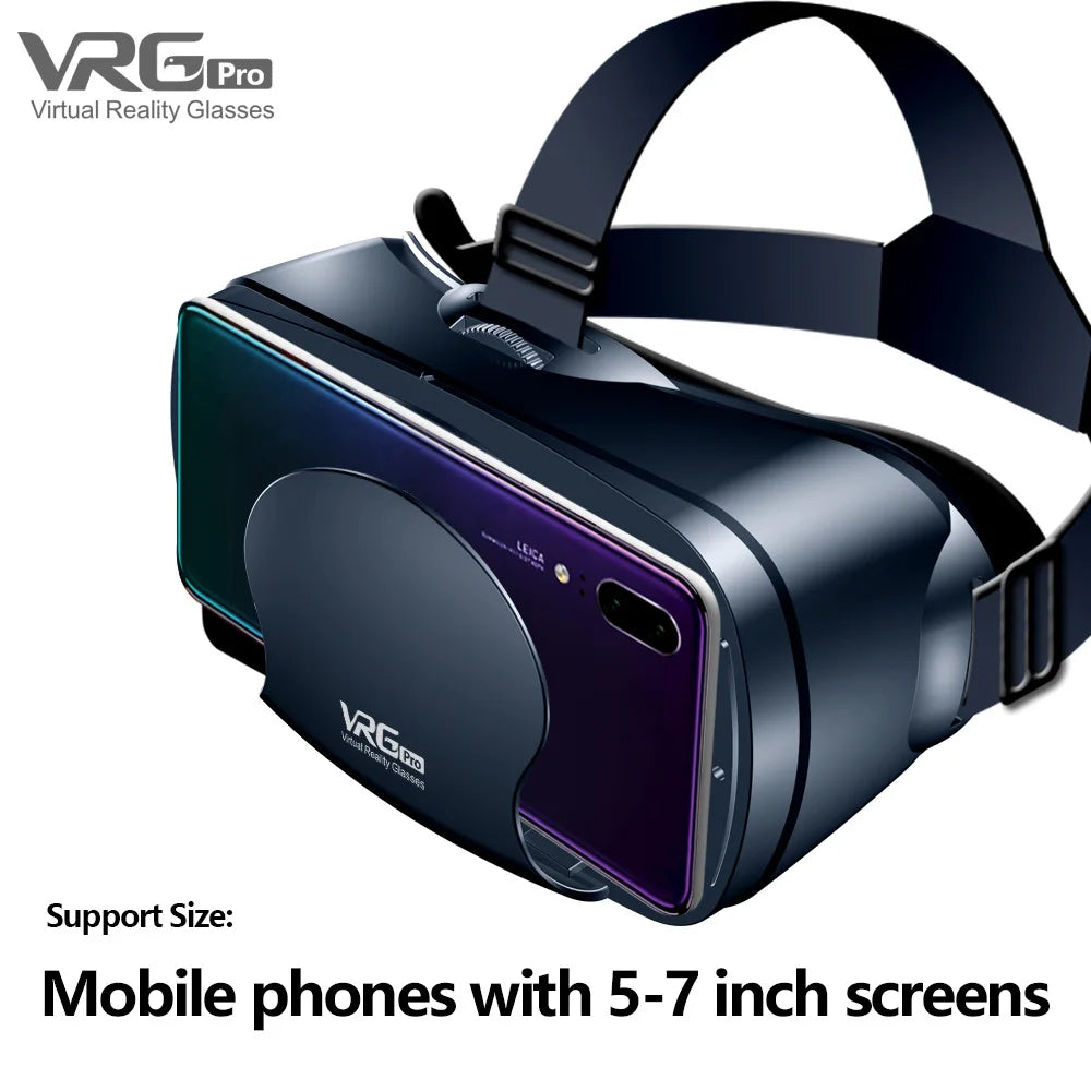 3D SMART VR HEADSET HELMET for SMART PHONE with BINOCULARS LENSES MOVIES GAMES