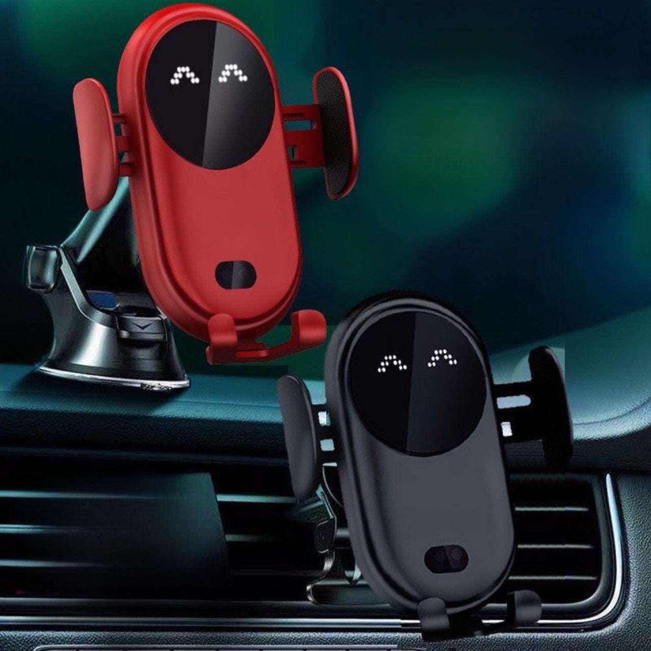 Smart Infrared sensor mobile phone stand charger, Fast Wireless Charging, Dual Mounting Options, Compact & Portable: Lightweight design, Multiple Color Choices